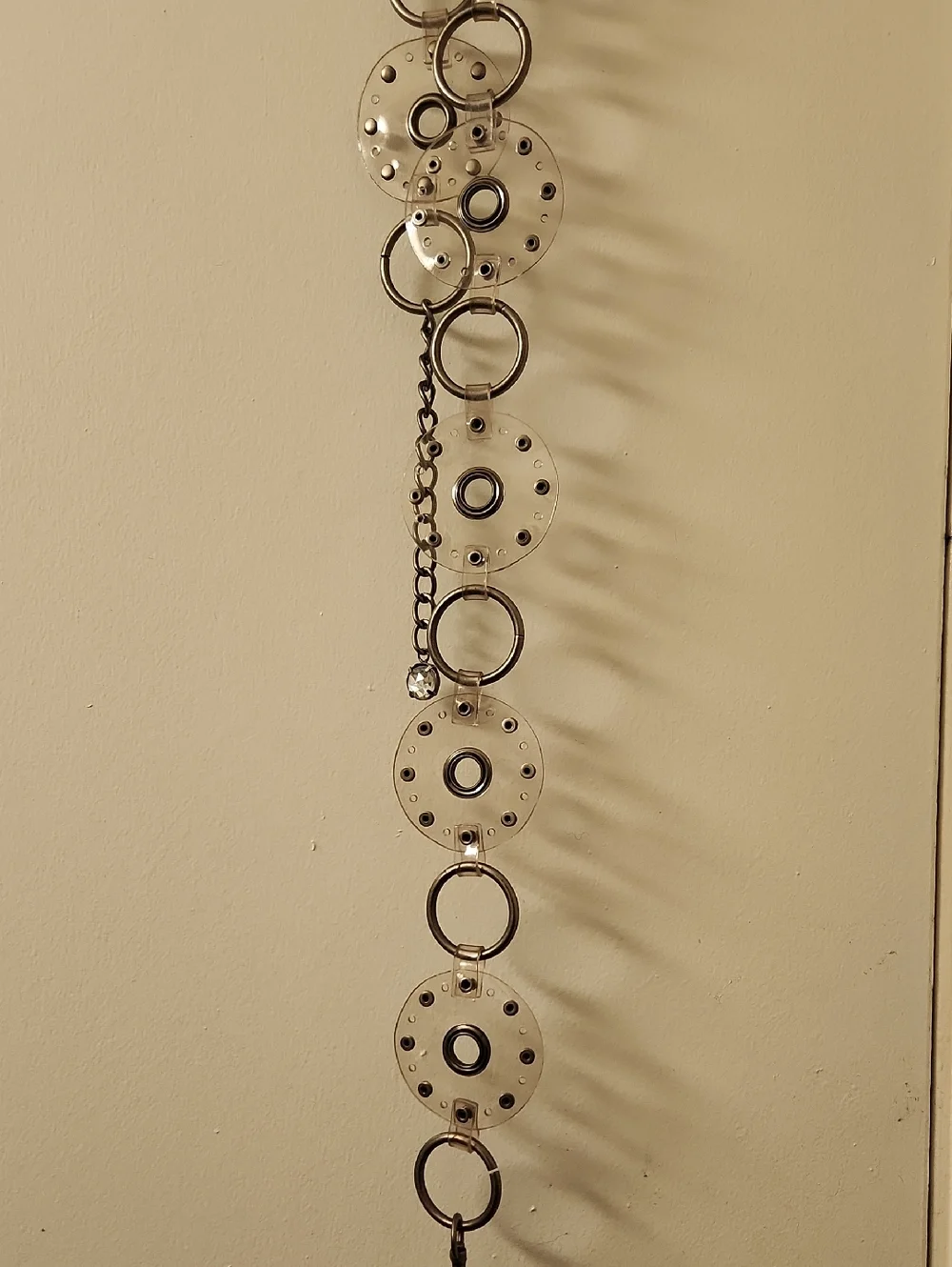 y2k clear belts with metal details
